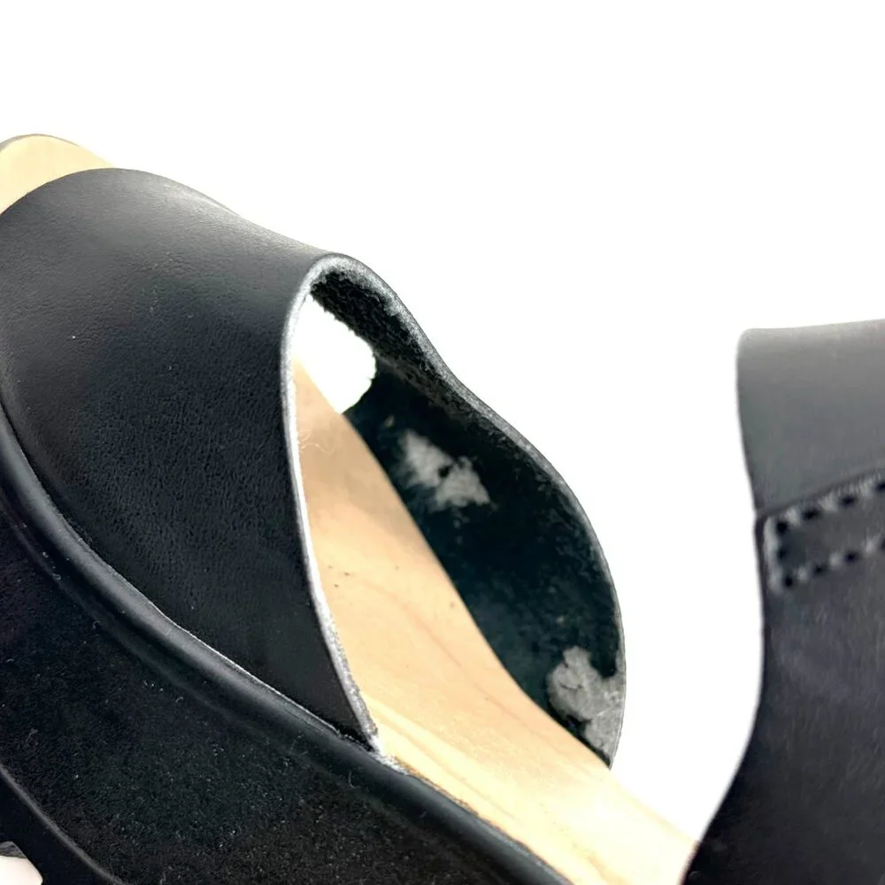 KOI FOOTWEAR Chunky Platform Lug Sole Heel Ankle Strap Sandals Womens 36 5.5 6